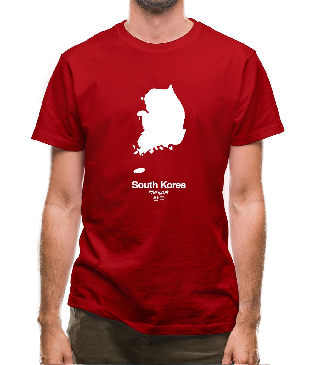 South Korea Silhouette Mens T-Shirt South Korea Silhouette Mens T-Shirt