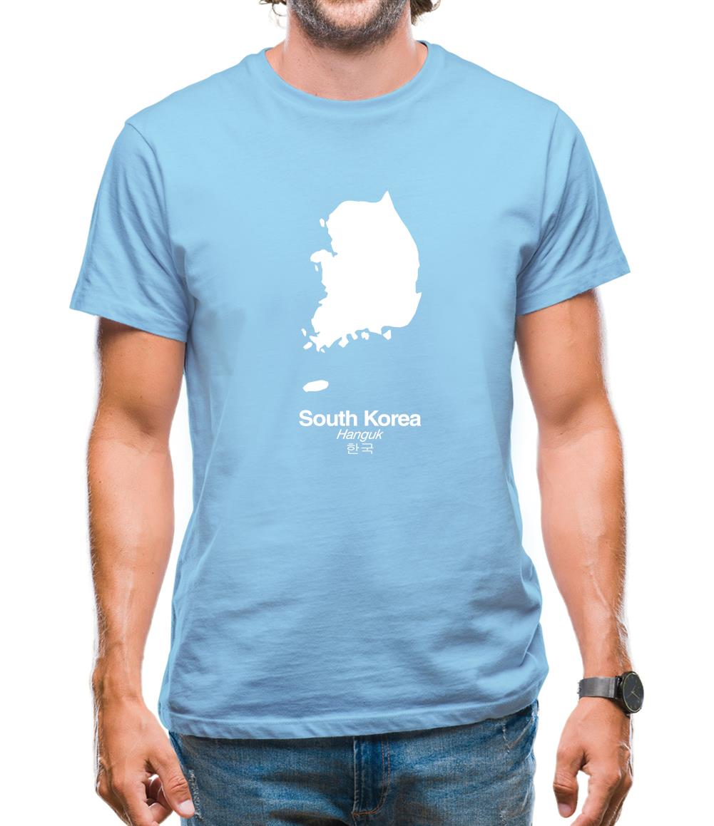 South Korea Silhouette Mens T-Shirt South Korea Silhouette Mens T-Shirt