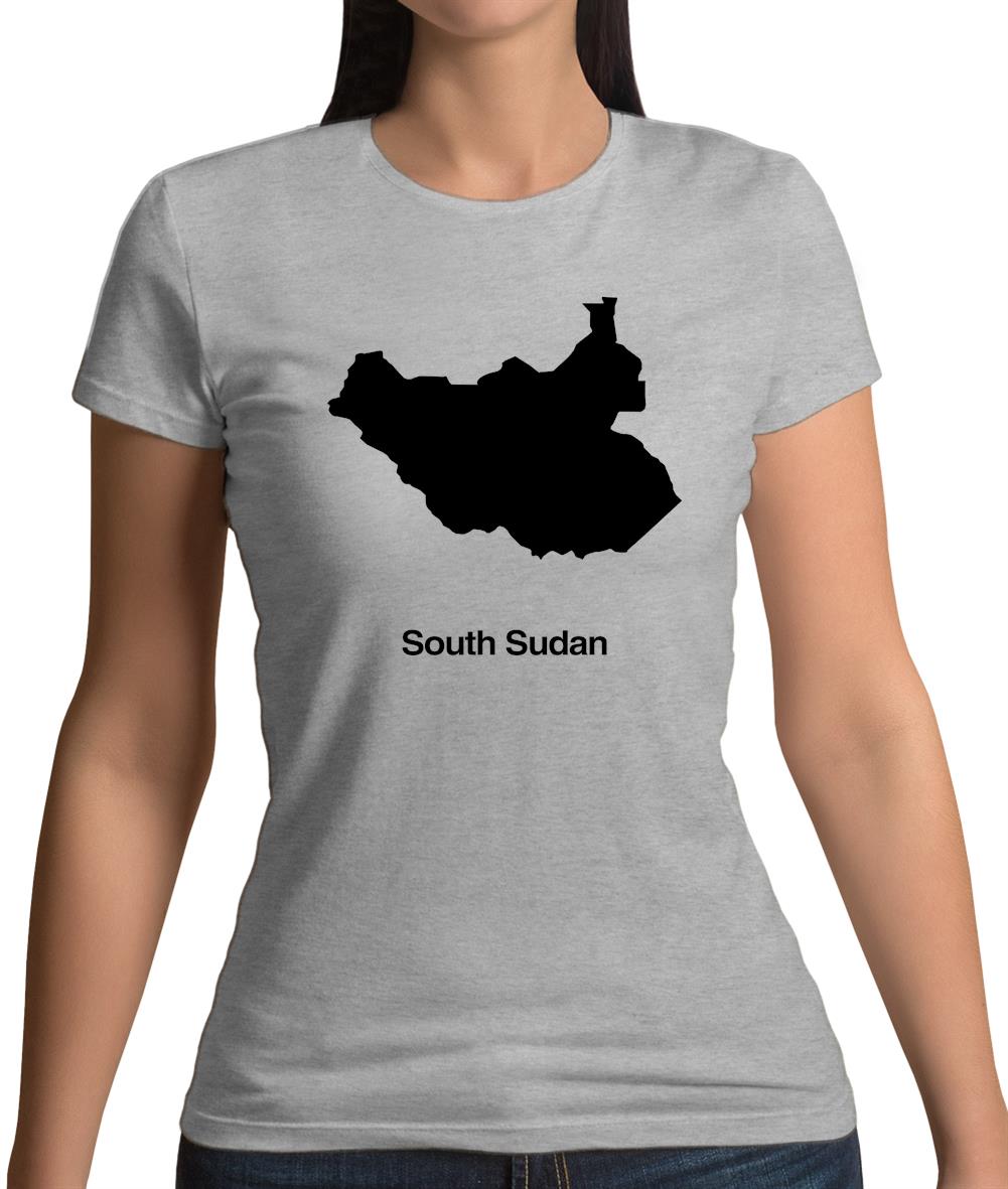 South Sudan Silhouette Womens T-Shirt South Sudan Silhouette Womens T-Shirt