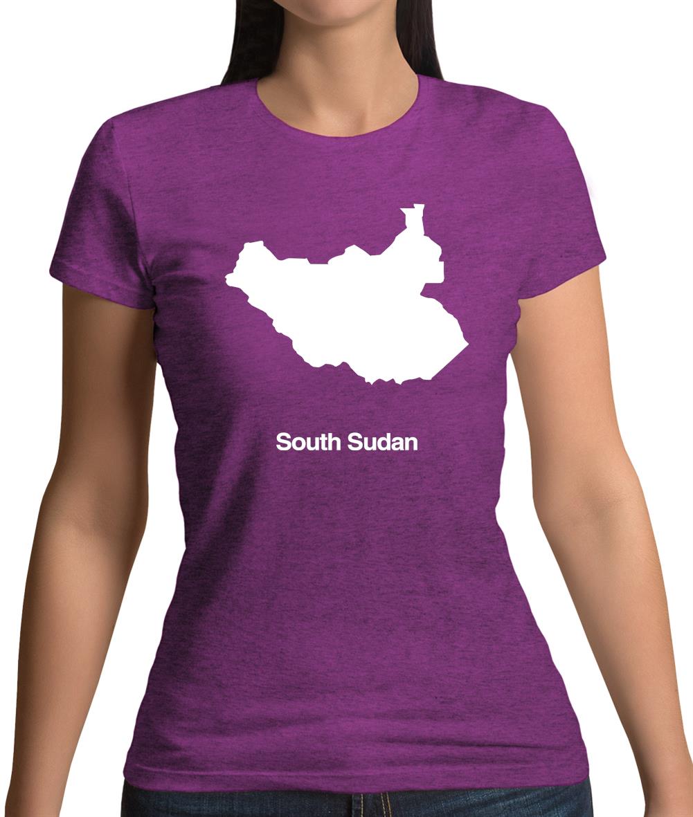 South Sudan Silhouette Womens T-Shirt South Sudan Silhouette Womens T-Shirt