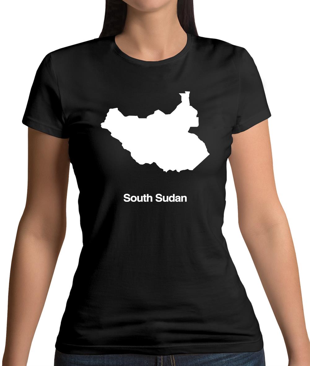 South Sudan Silhouette Womens T-Shirt South Sudan Silhouette Womens T-Shirt