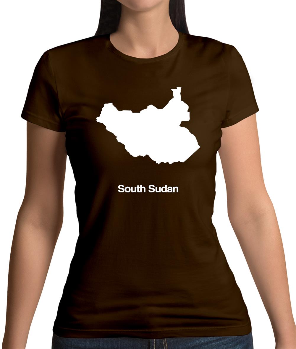 South Sudan Silhouette Womens T-Shirt South Sudan Silhouette Womens T-Shirt