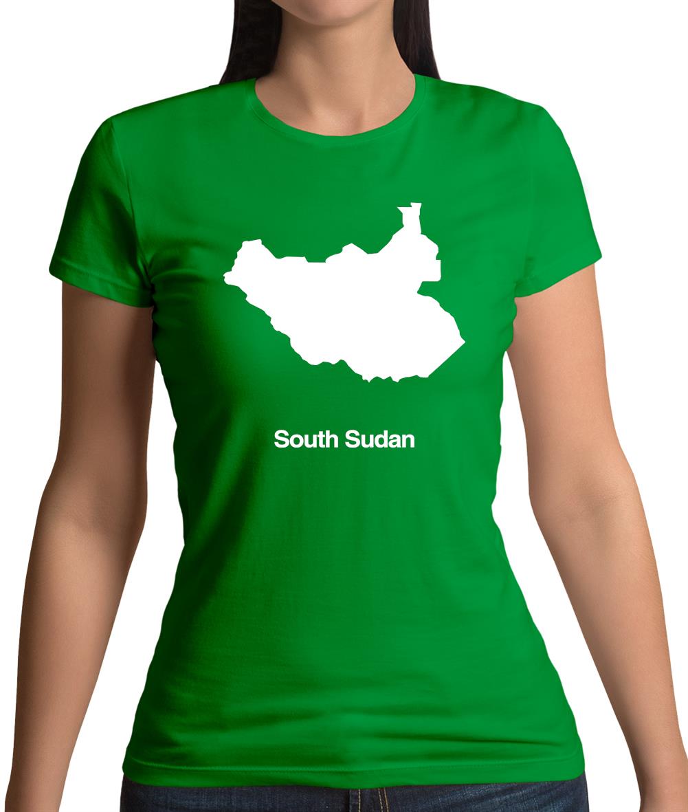 South Sudan Silhouette Womens T-Shirt South Sudan Silhouette Womens T-Shirt