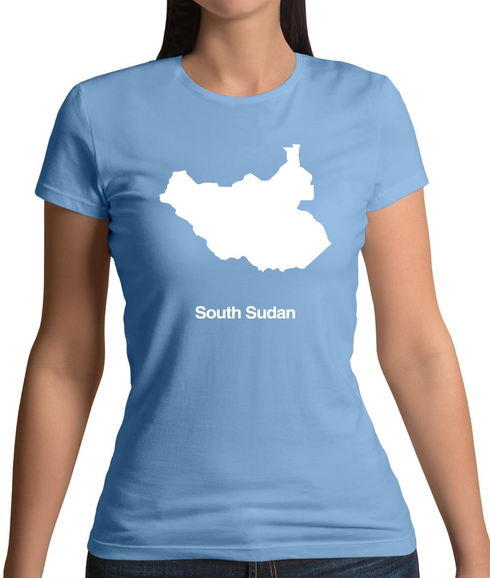 South Sudan Silhouette Womens T-Shirt South Sudan Silhouette Womens T-Shirt