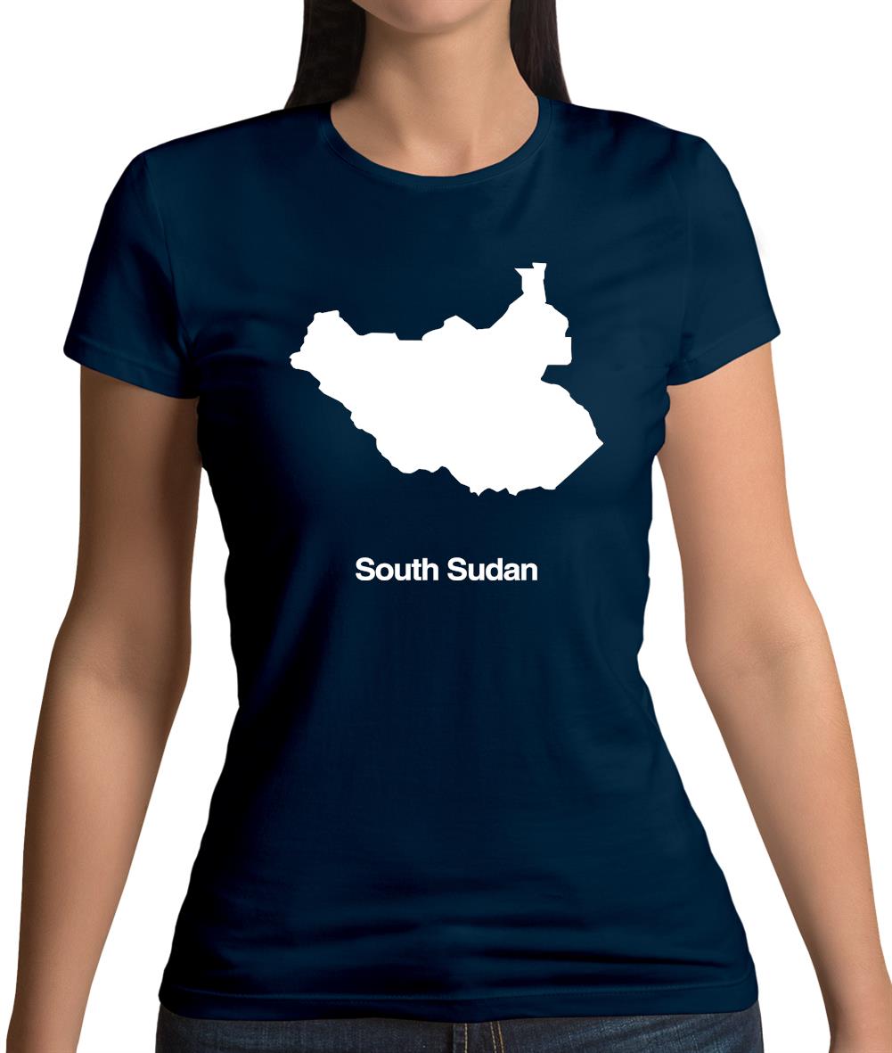 South Sudan Silhouette Womens T-Shirt South Sudan Silhouette Womens T-Shirt
