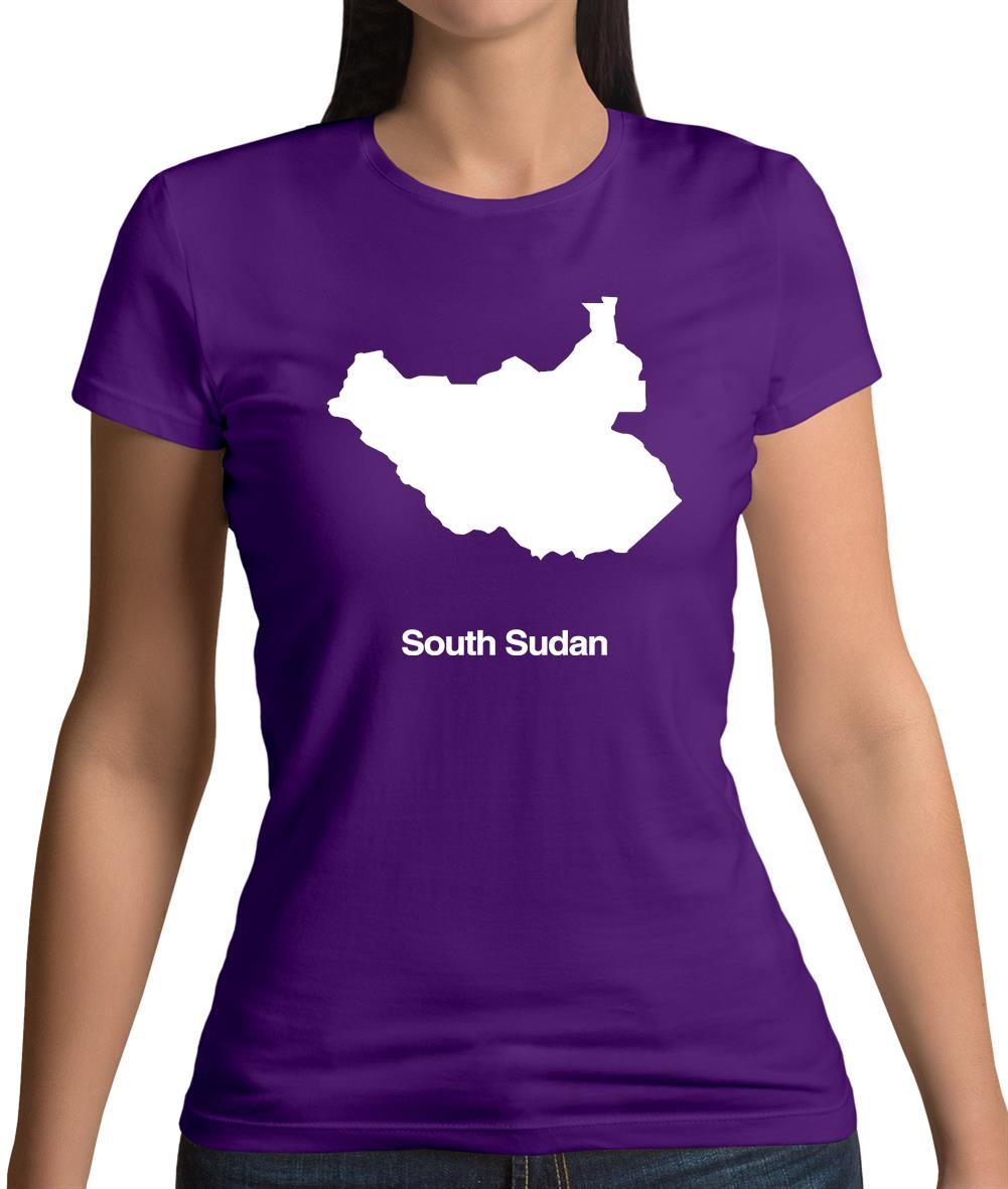 South Sudan Silhouette Womens T-Shirt South Sudan Silhouette Womens T-Shirt