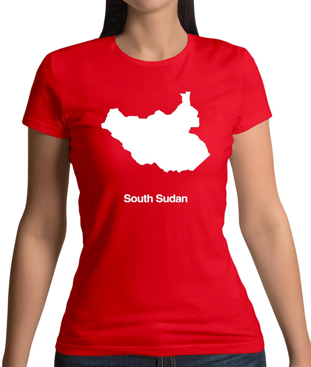 South Sudan Silhouette Womens T-Shirt South Sudan Silhouette Womens T-Shirt