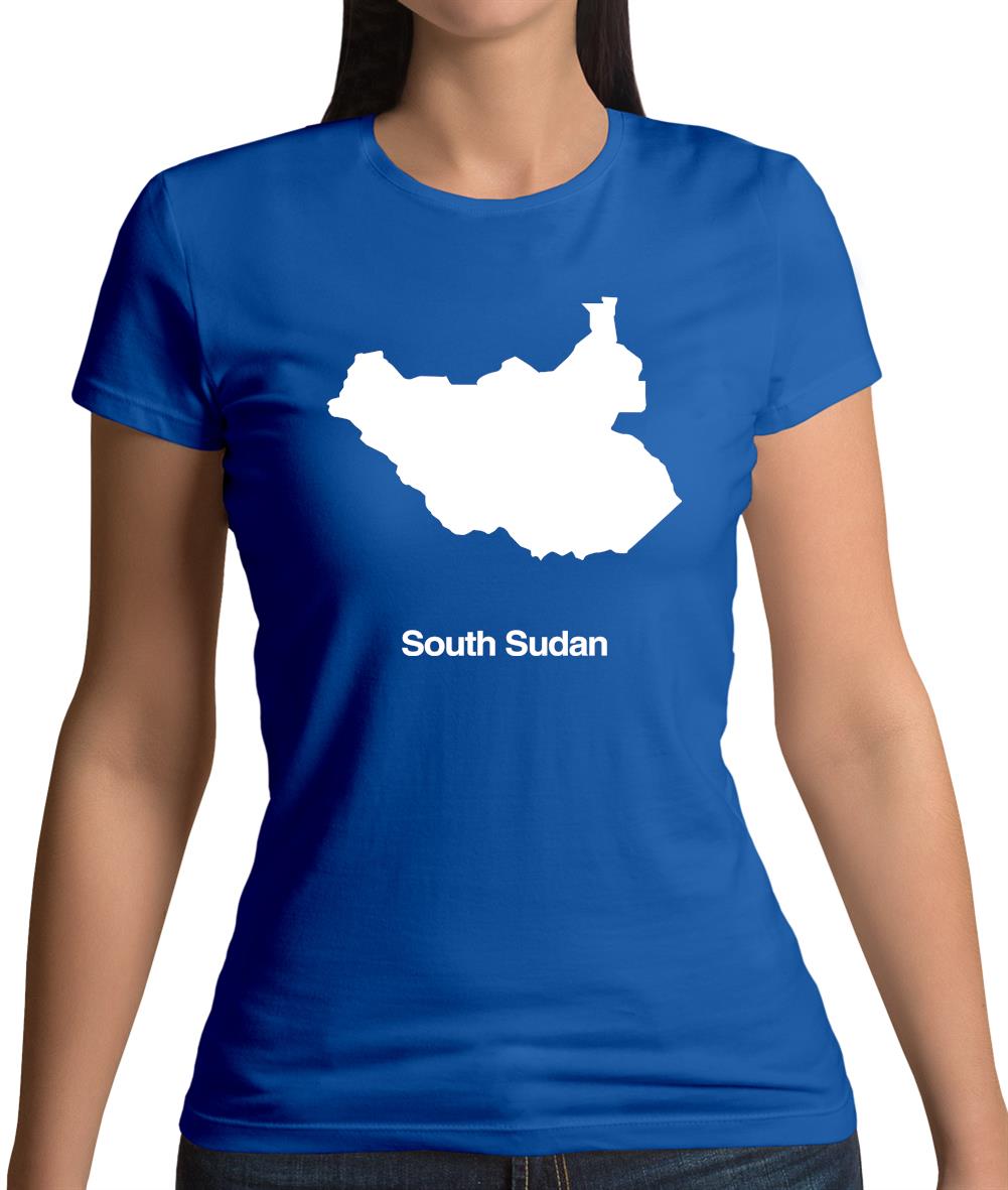 South Sudan Silhouette Womens T-Shirt South Sudan Silhouette Womens T-Shirt