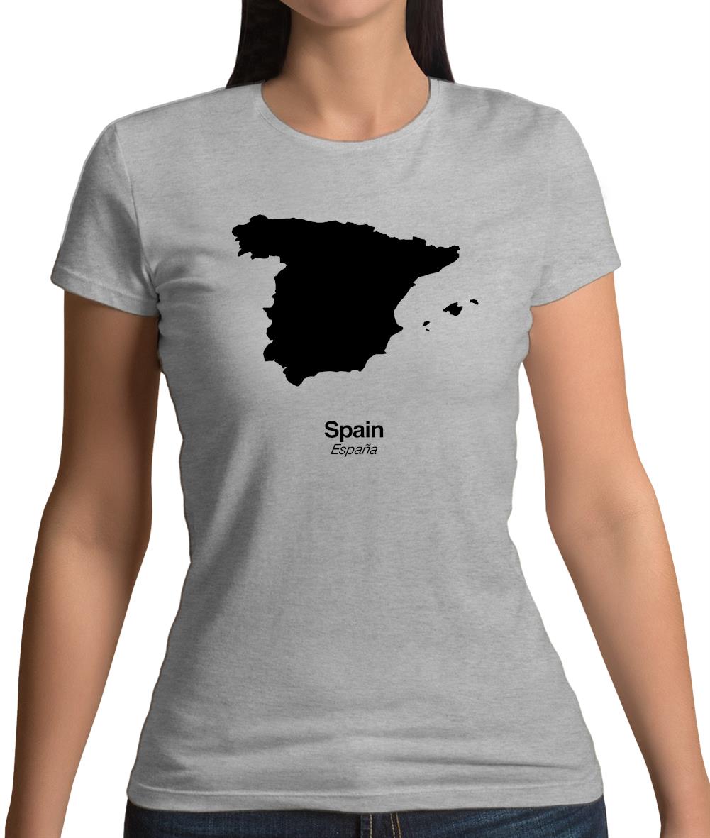 Spain Silhouette Womens T-Shirt Spain Silhouette Womens T-Shirt