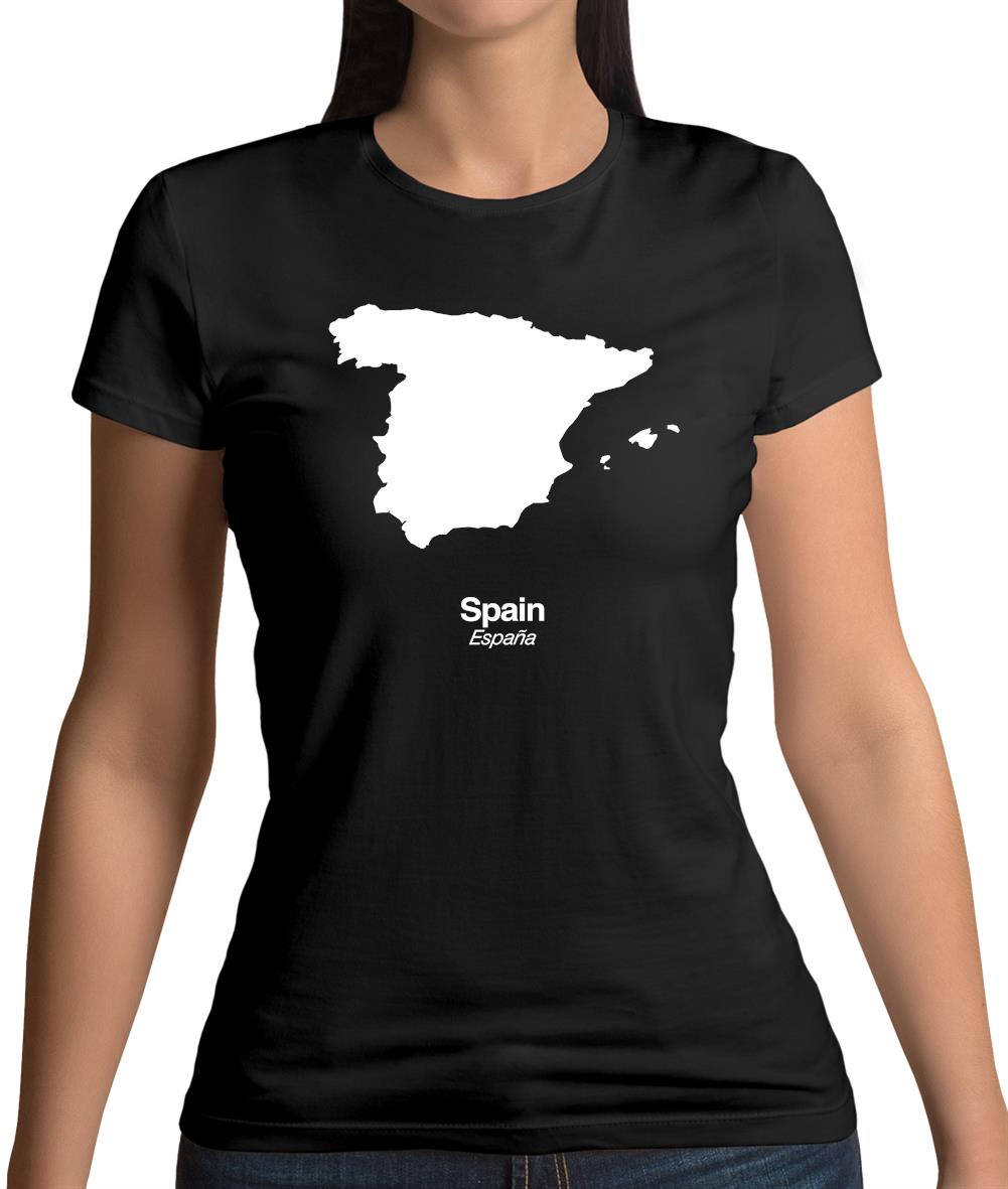 Spain Silhouette Womens T-Shirt Spain Silhouette Womens T-Shirt