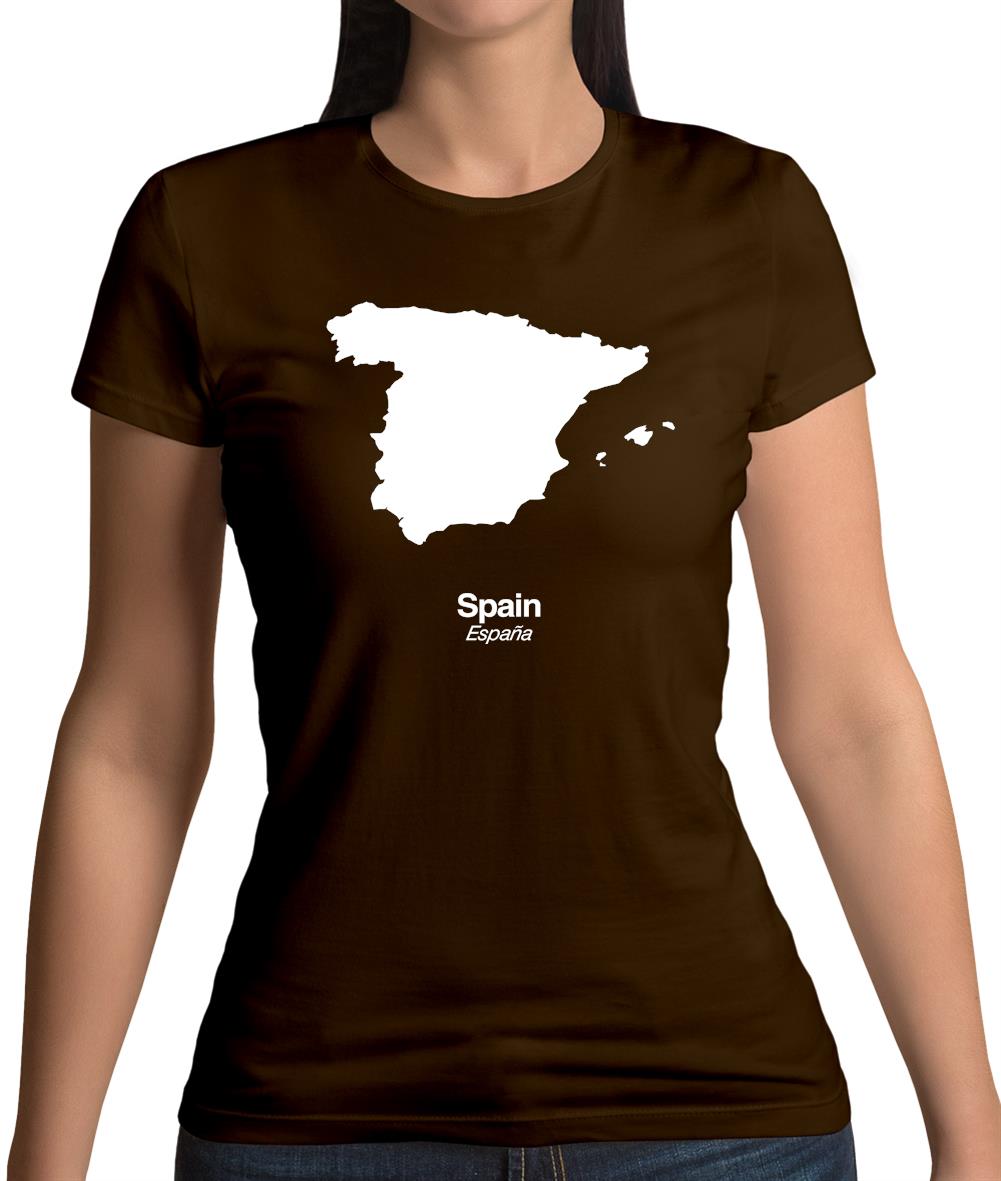Spain Silhouette Womens T-Shirt Spain Silhouette Womens T-Shirt