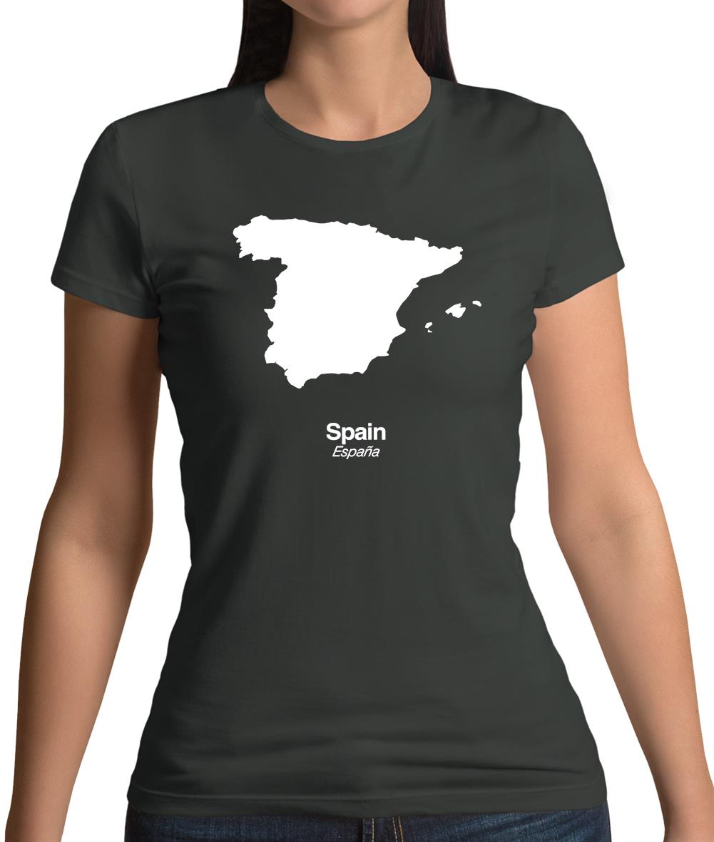 Spain Silhouette Womens T-Shirt Spain Silhouette Womens T-Shirt