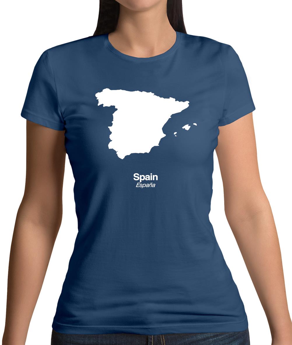 Spain Silhouette Womens T-Shirt Spain Silhouette Womens T-Shirt