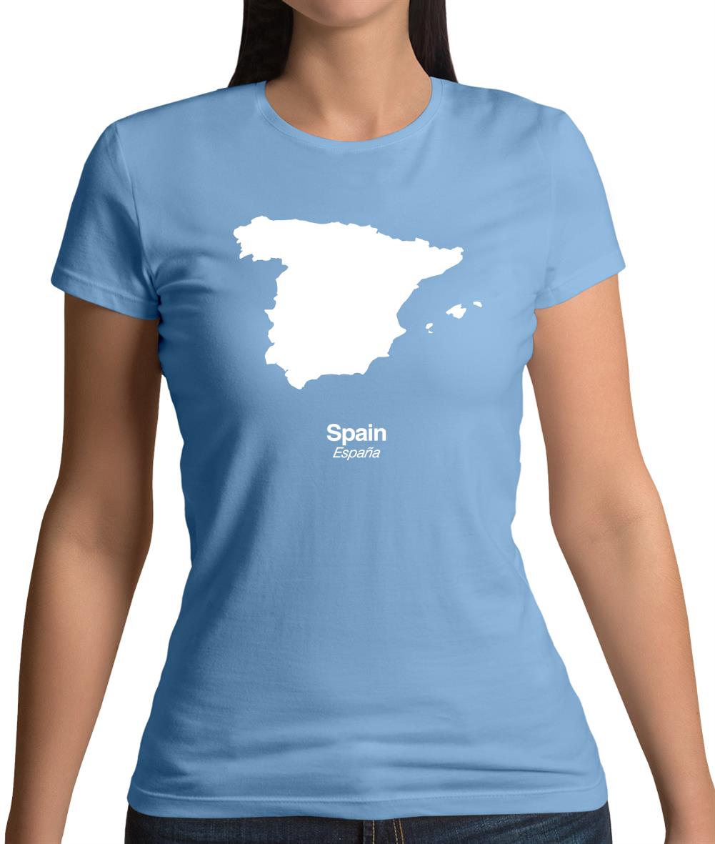 Spain Silhouette Womens T-Shirt Spain Silhouette Womens T-Shirt