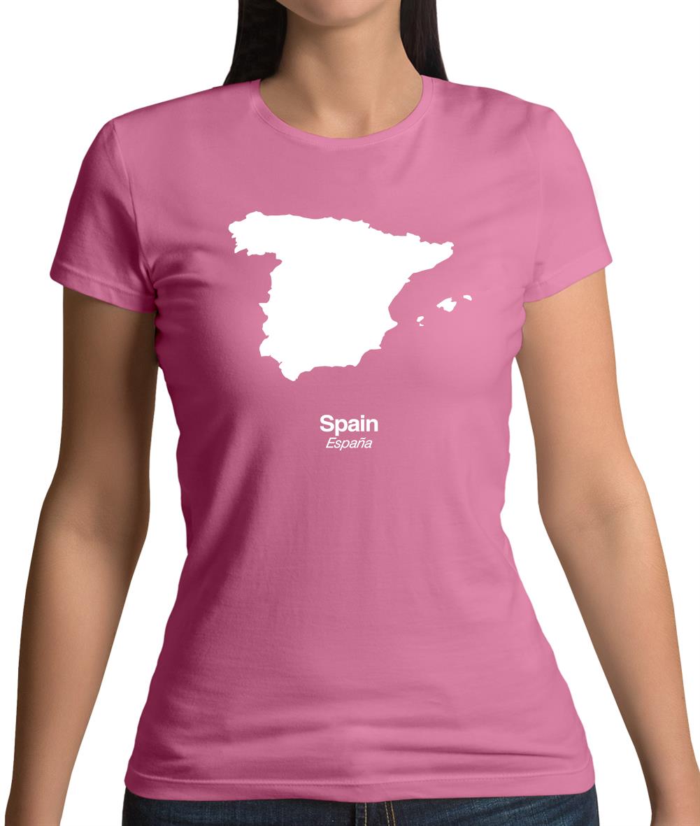 Spain Silhouette Womens T-Shirt Spain Silhouette Womens T-Shirt