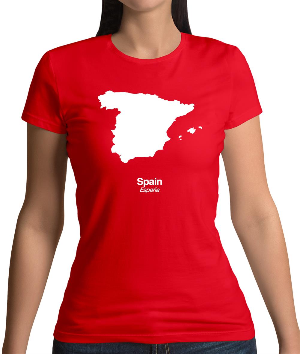 Spain Silhouette Womens T-Shirt Spain Silhouette Womens T-Shirt