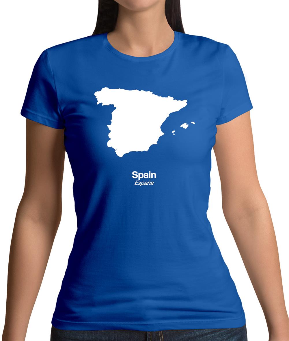 Spain Silhouette Womens T-Shirt Spain Silhouette Womens T-Shirt
