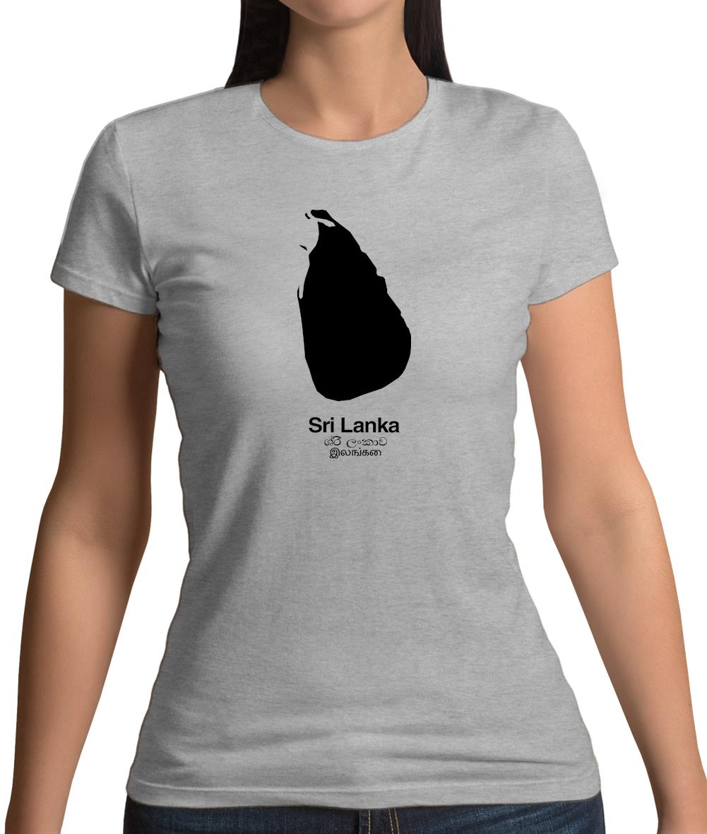 Sri Lanka Silhouette Womens T-Shirt Sri Lanka Silhouette Womens T-Shirt