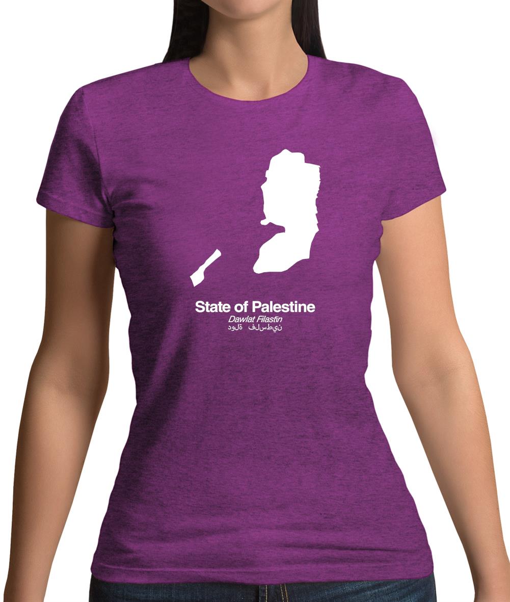 State Of Palestine Silhouette Womens T-Shirt State Of Palestine Silhouette Womens T-Shirt