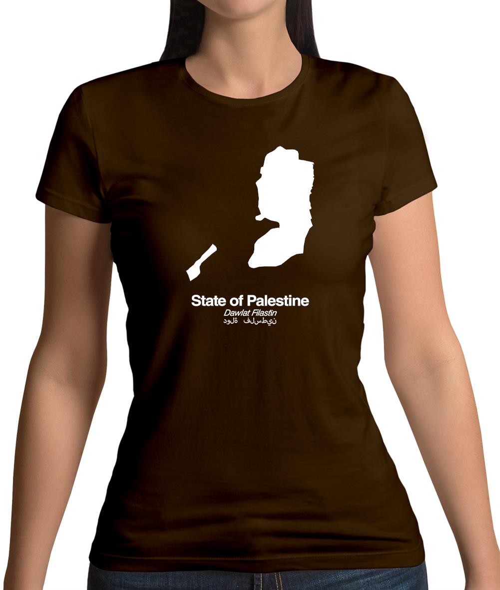 State Of Palestine Silhouette Womens T-Shirt State Of Palestine Silhouette Womens T-Shirt