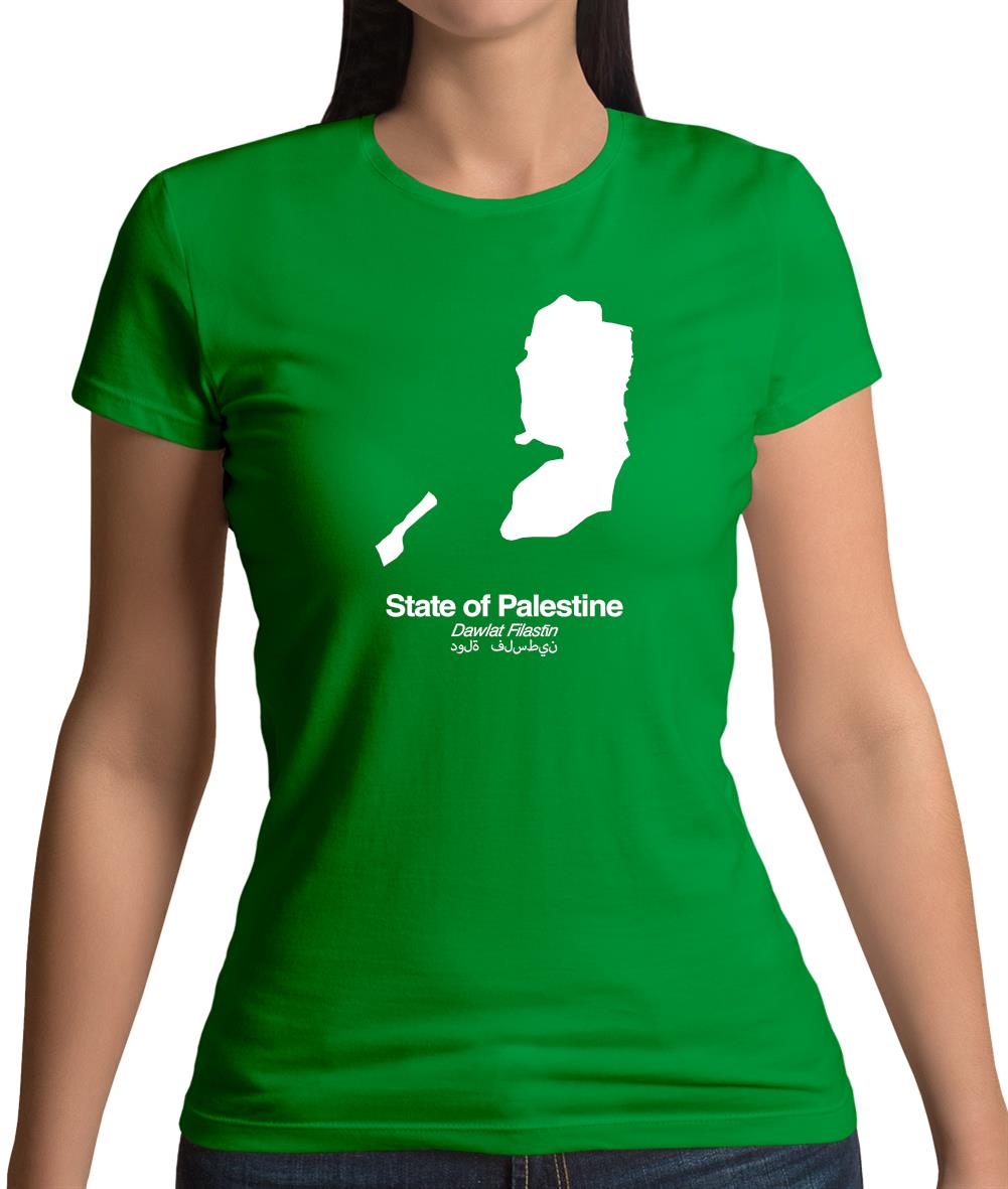 State Of Palestine Silhouette Womens T-Shirt State Of Palestine Silhouette Womens T-Shirt