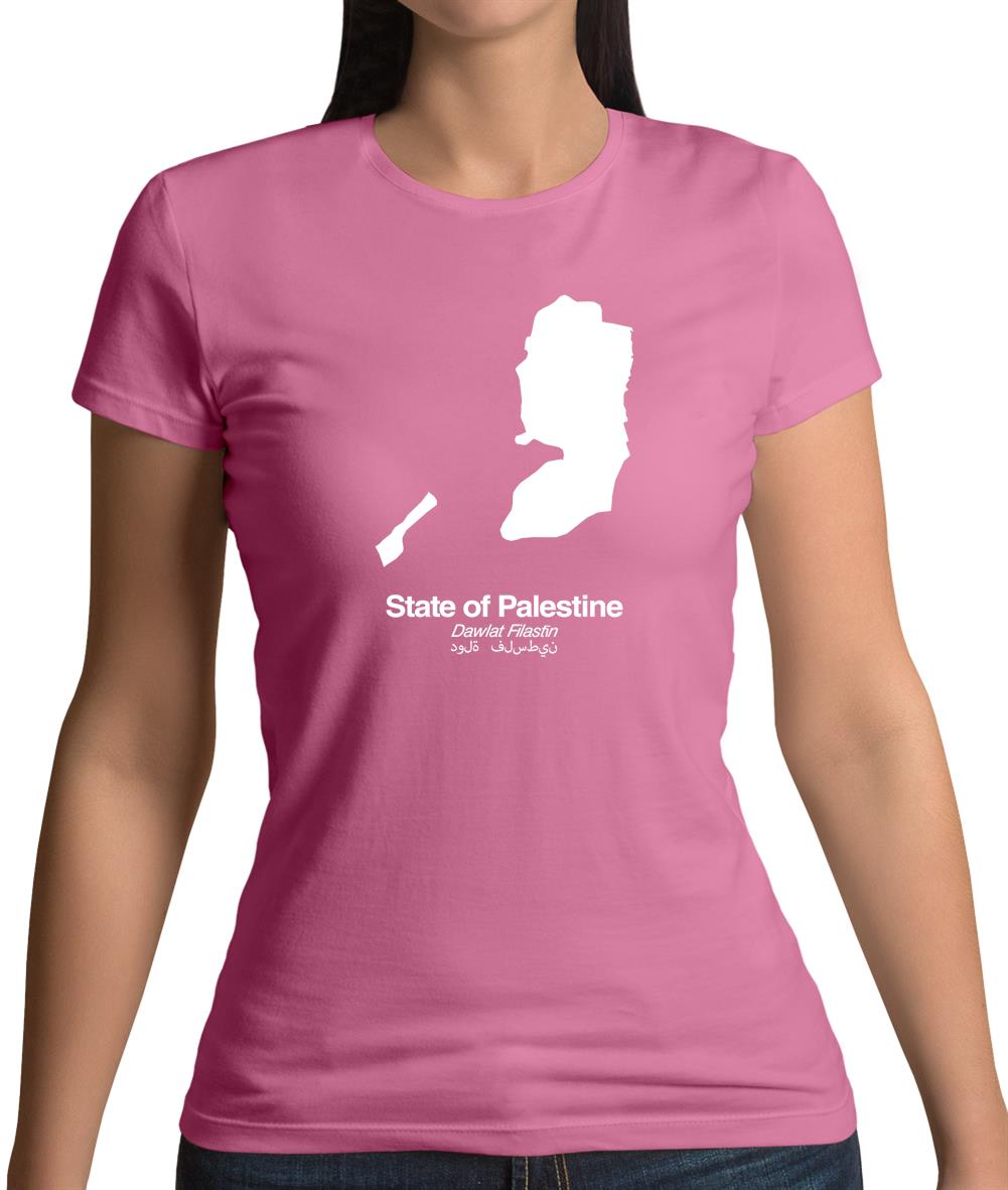 State Of Palestine Silhouette Womens T-Shirt State Of Palestine Silhouette Womens T-Shirt