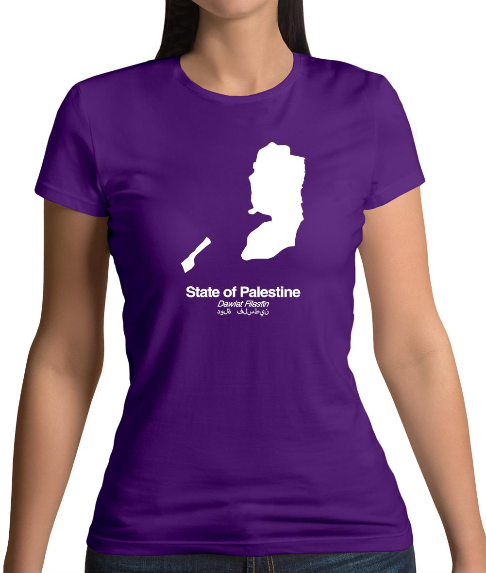 State Of Palestine Silhouette Womens T-Shirt State Of Palestine Silhouette Womens T-Shirt
