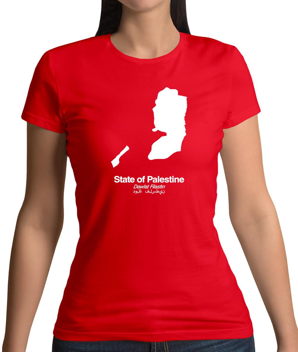 State Of Palestine Silhouette Womens T-Shirt State Of Palestine Silhouette Womens T-Shirt