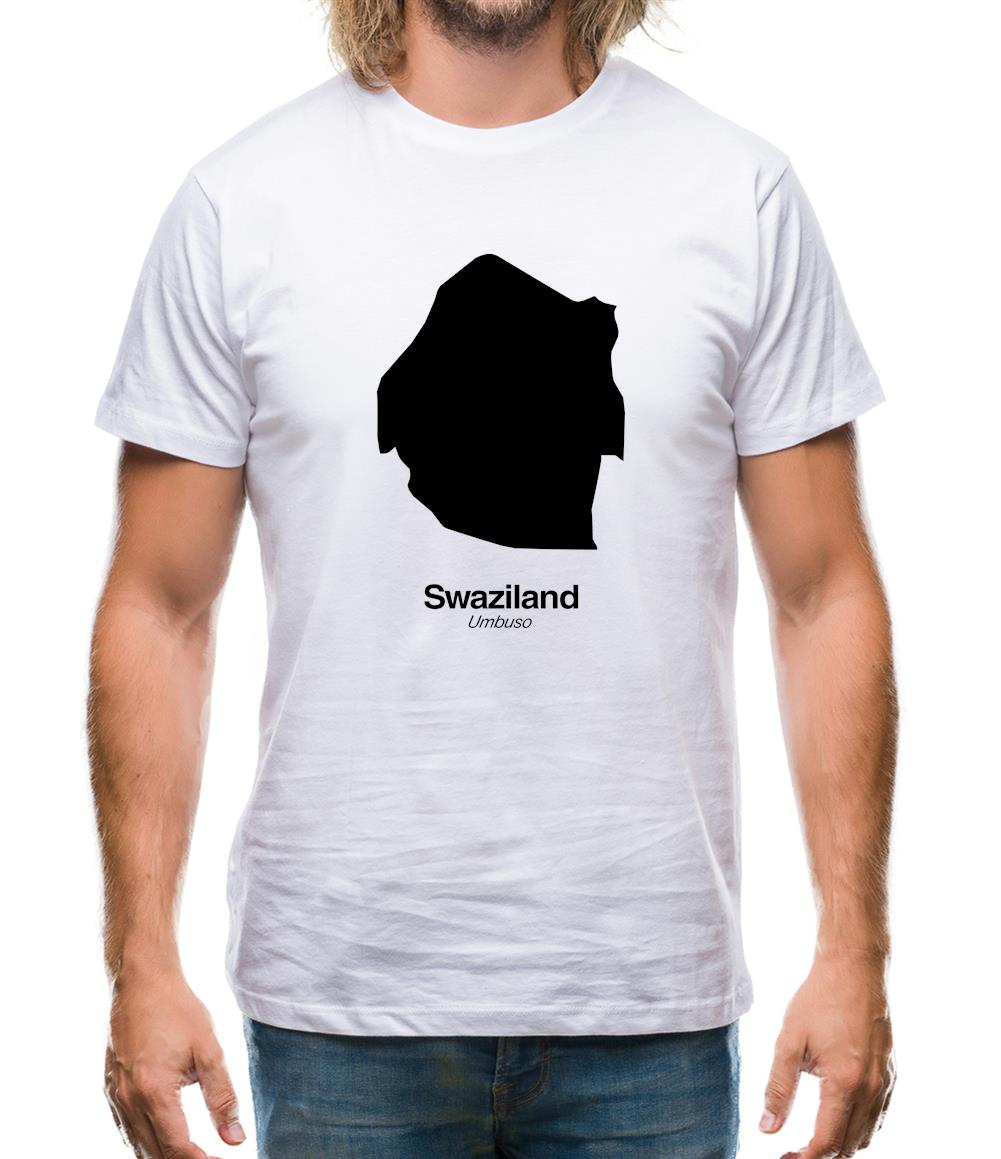 Swaziland Silhouette Mens T-Shirt Swaziland Silhouette Mens T-Shirt