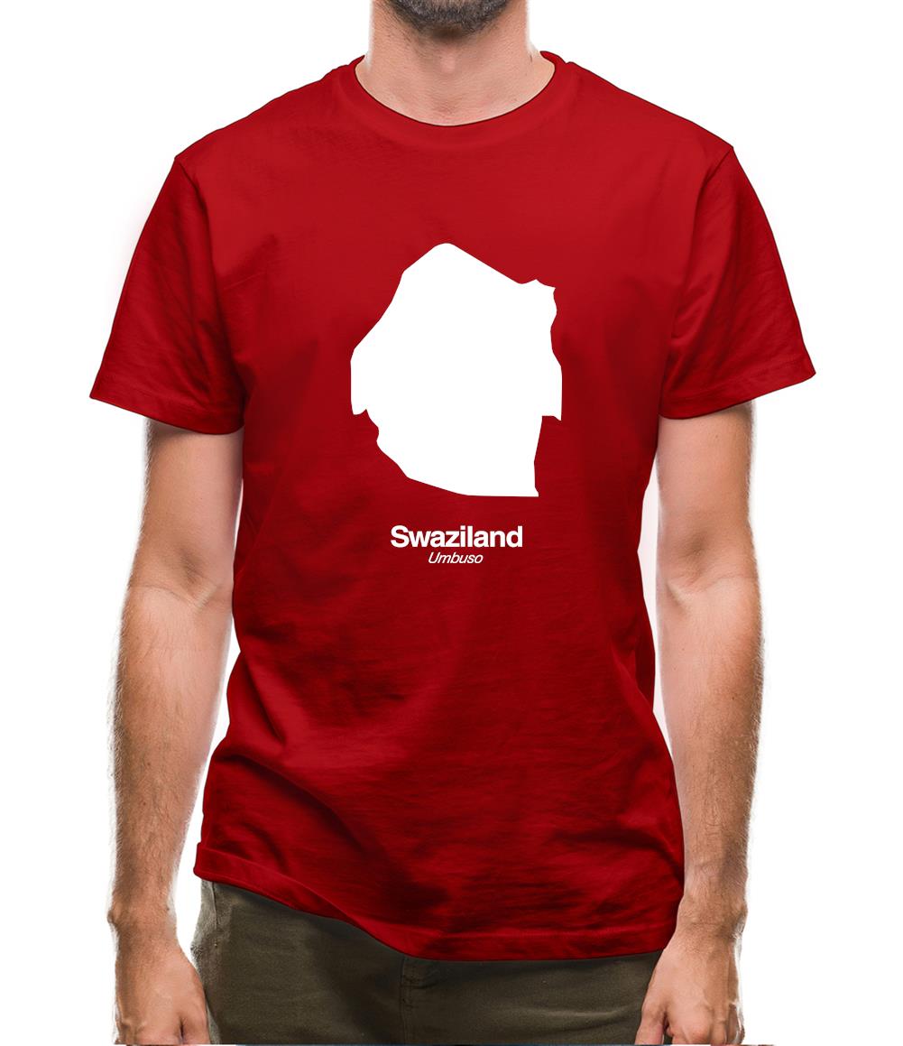 Swaziland Silhouette Mens T-Shirt Swaziland Silhouette Mens T-Shirt