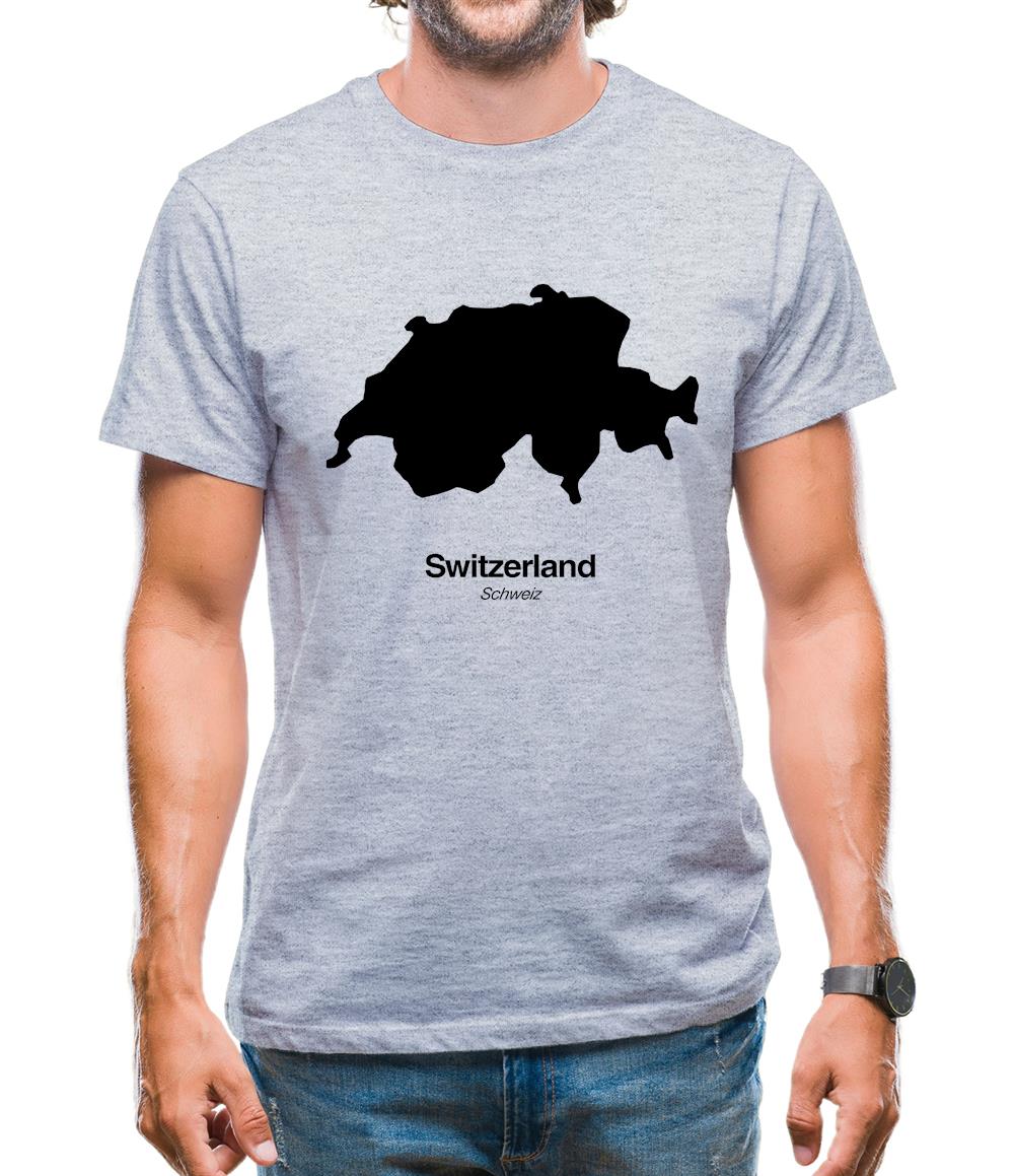Switzerland Silhouette Mens T-Shirt Switzerland Silhouette Mens T-Shirt
