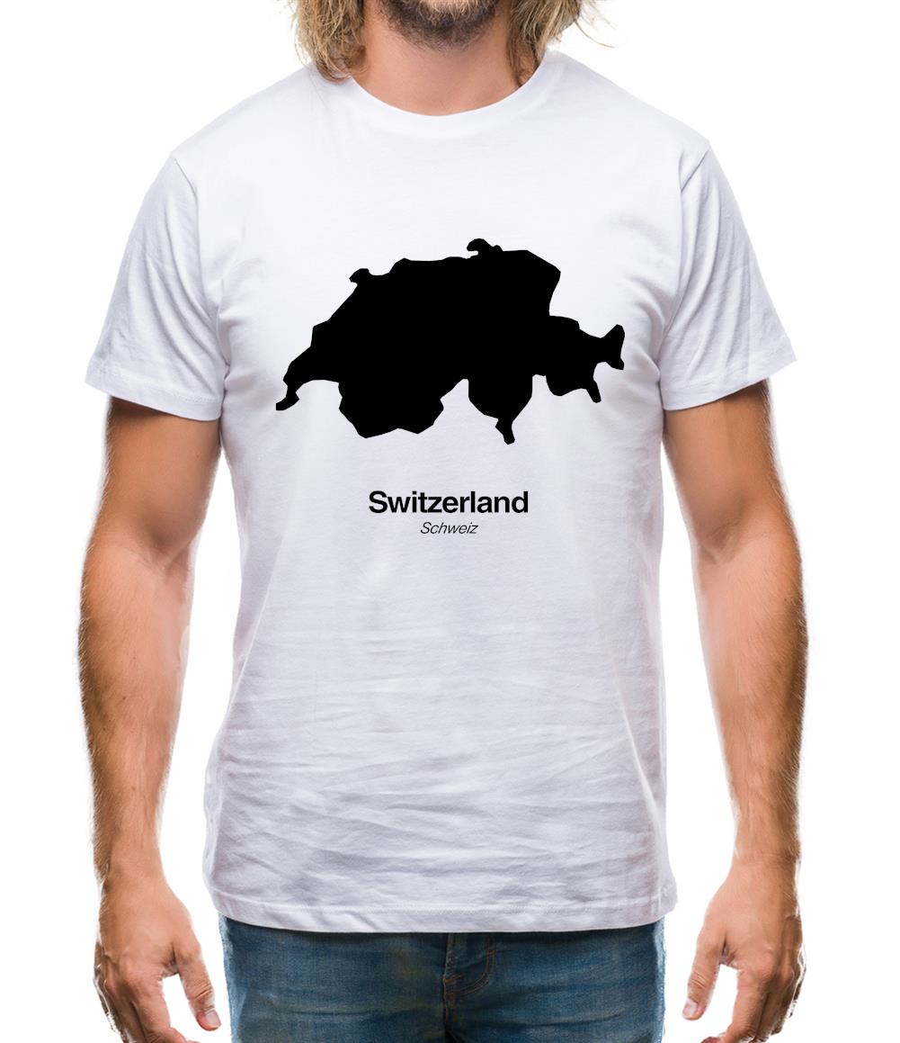 Switzerland Silhouette Mens T-Shirt Switzerland Silhouette Mens T-Shirt