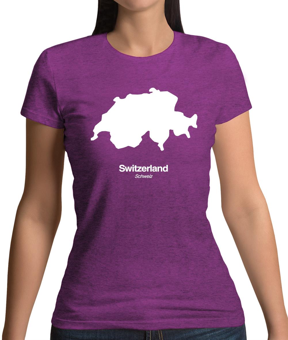 Switzerland Silhouette Womens T-Shirt Switzerland Silhouette Womens T-Shirt