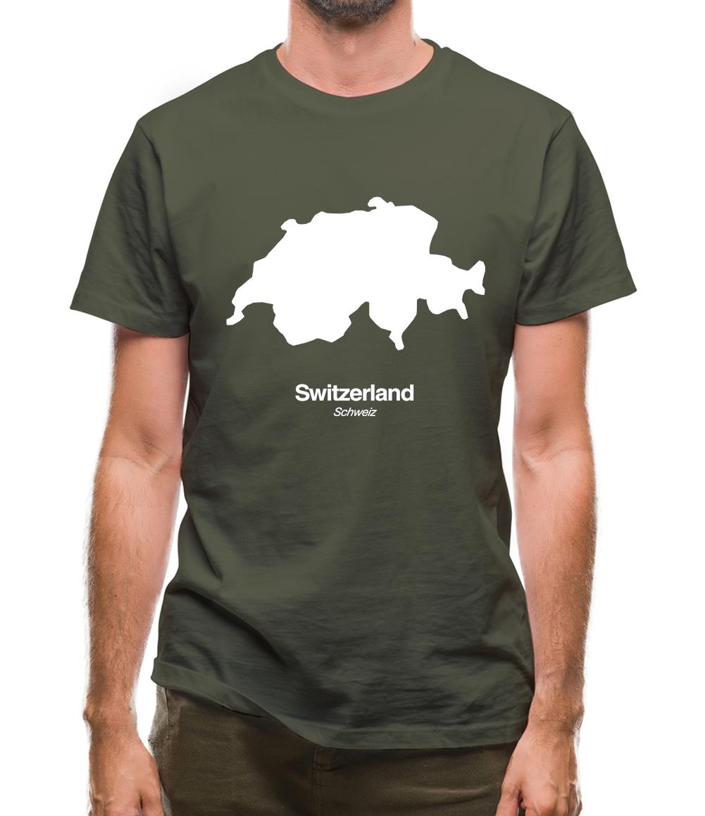 Switzerland Silhouette Mens T-Shirt Switzerland Silhouette Mens T-Shirt