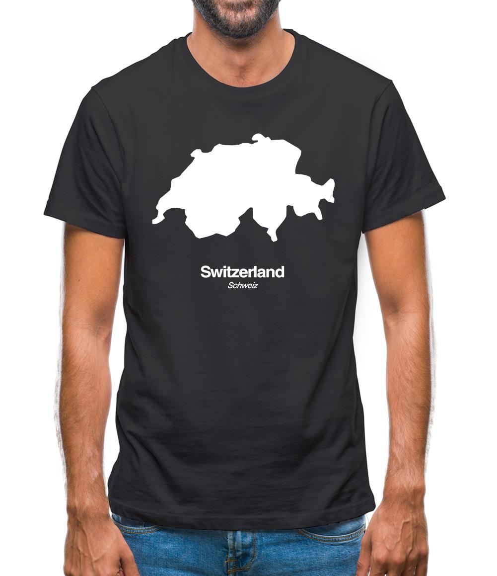 Switzerland Silhouette Mens T-Shirt Switzerland Silhouette Mens T-Shirt