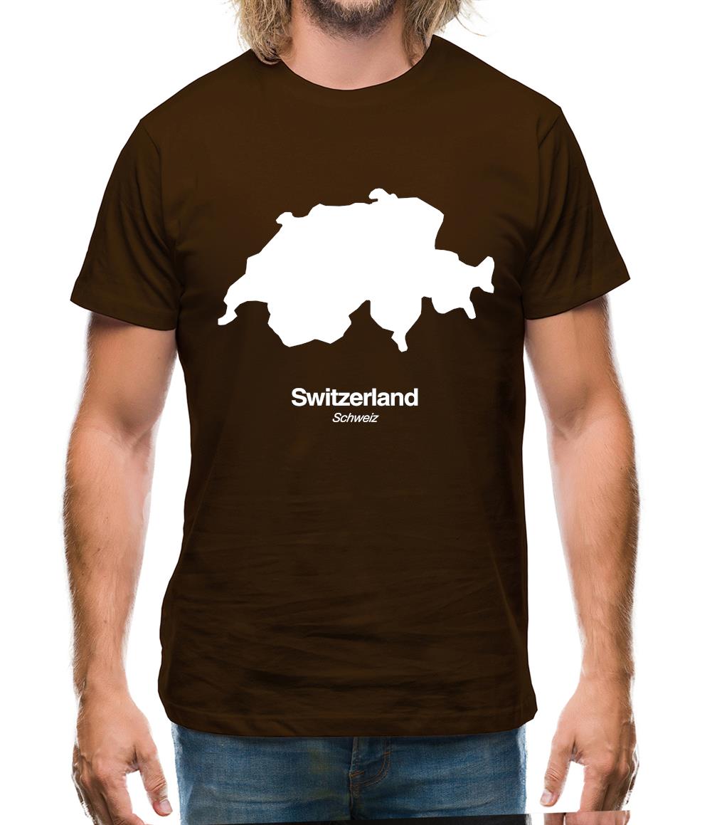 Switzerland Silhouette Mens T-Shirt Switzerland Silhouette Mens T-Shirt