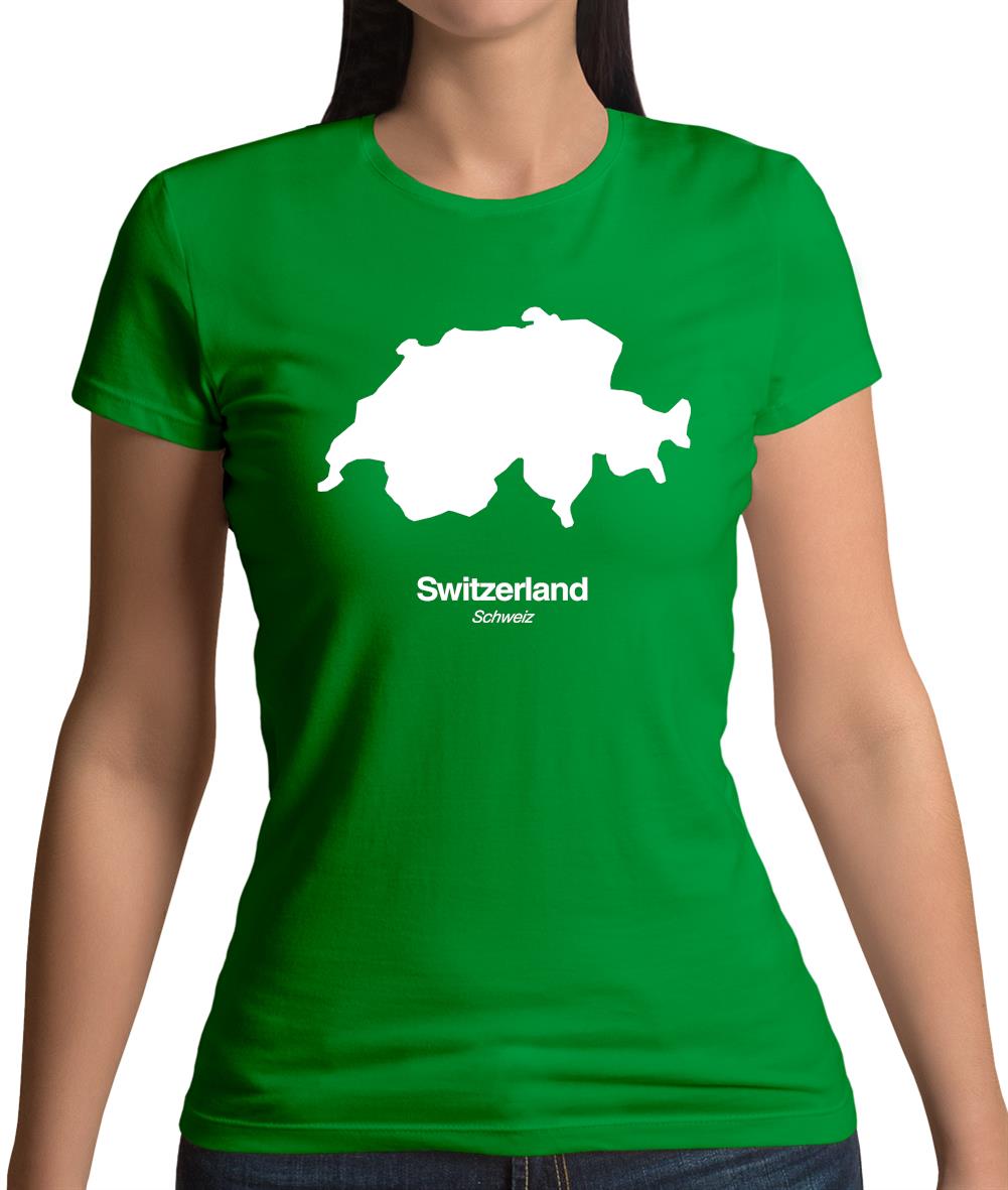 Switzerland Silhouette Womens T-Shirt Switzerland Silhouette Womens T-Shirt