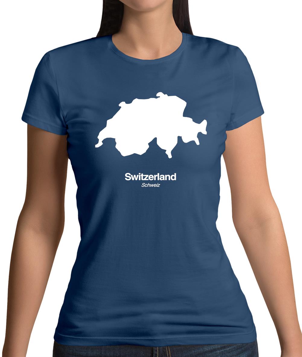 Switzerland Silhouette Womens T-Shirt Switzerland Silhouette Womens T-Shirt