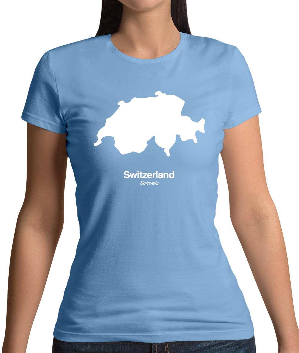 Switzerland Silhouette Womens T-Shirt Switzerland Silhouette Womens T-Shirt