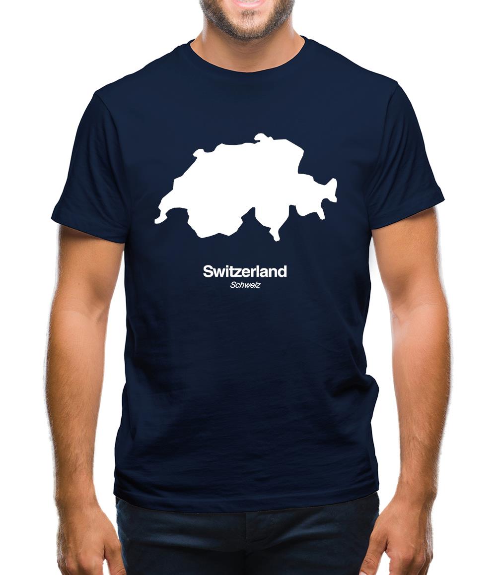 Switzerland Silhouette Mens T-Shirt Switzerland Silhouette Mens T-Shirt