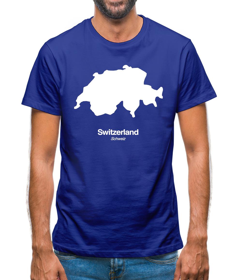 Switzerland Silhouette Mens T-Shirt Switzerland Silhouette Mens T-Shirt