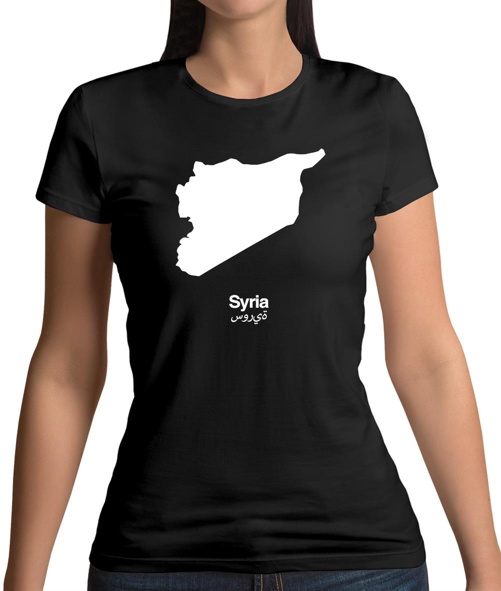 Syria Silhouette Womens T-Shirt Syria Silhouette Womens T-Shirt