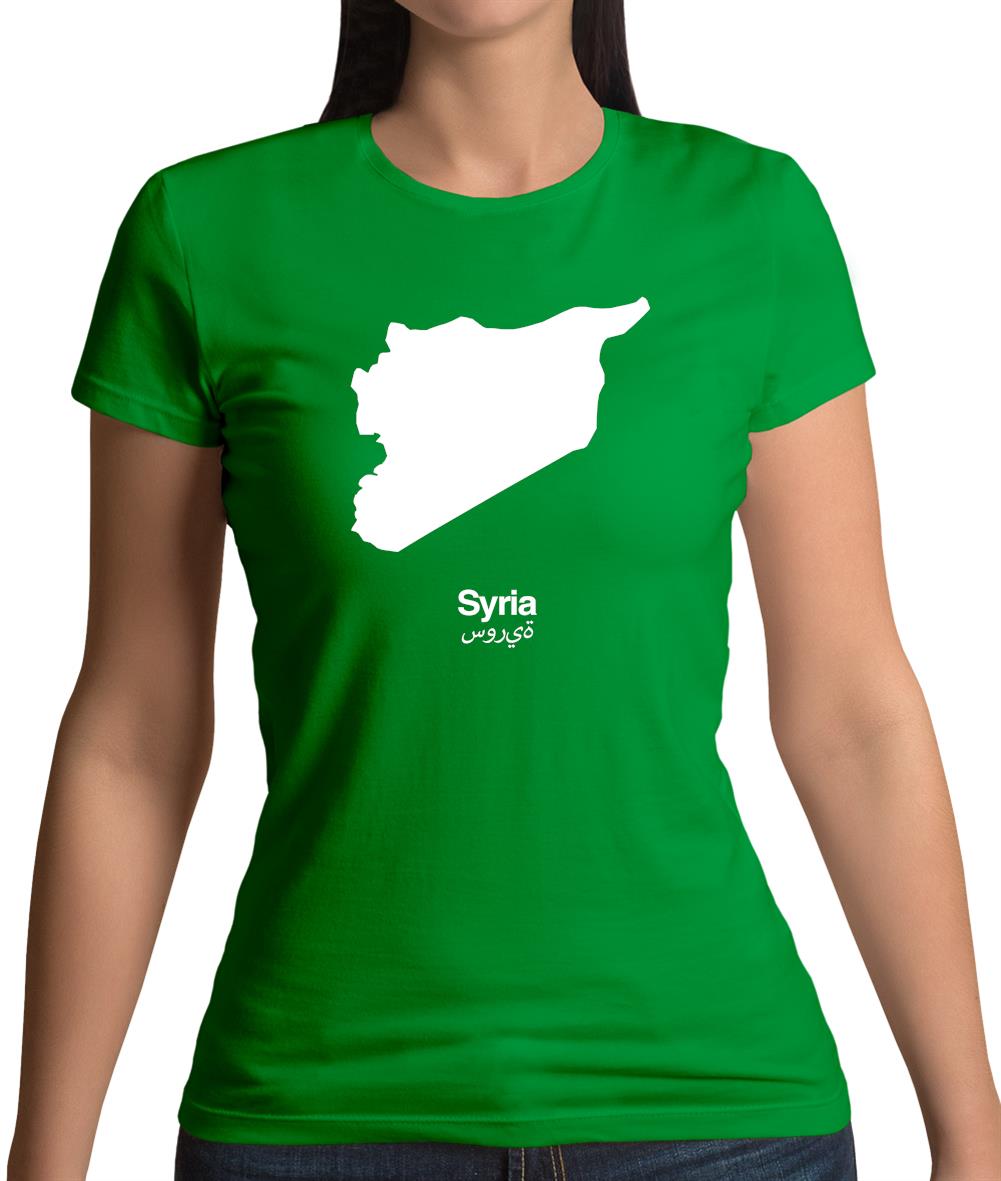 Syria Silhouette Womens T-Shirt Syria Silhouette Womens T-Shirt