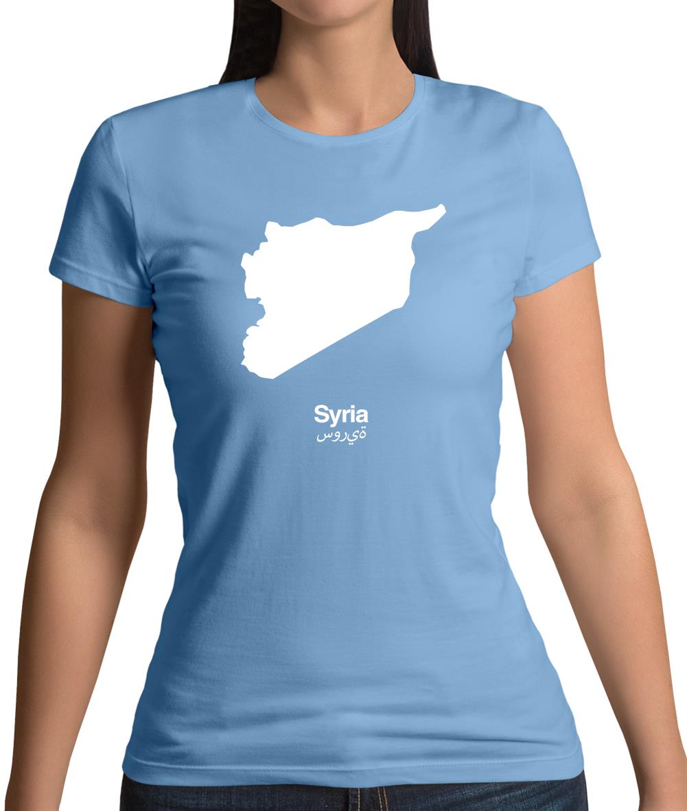 Syria Silhouette Womens T-Shirt Syria Silhouette Womens T-Shirt