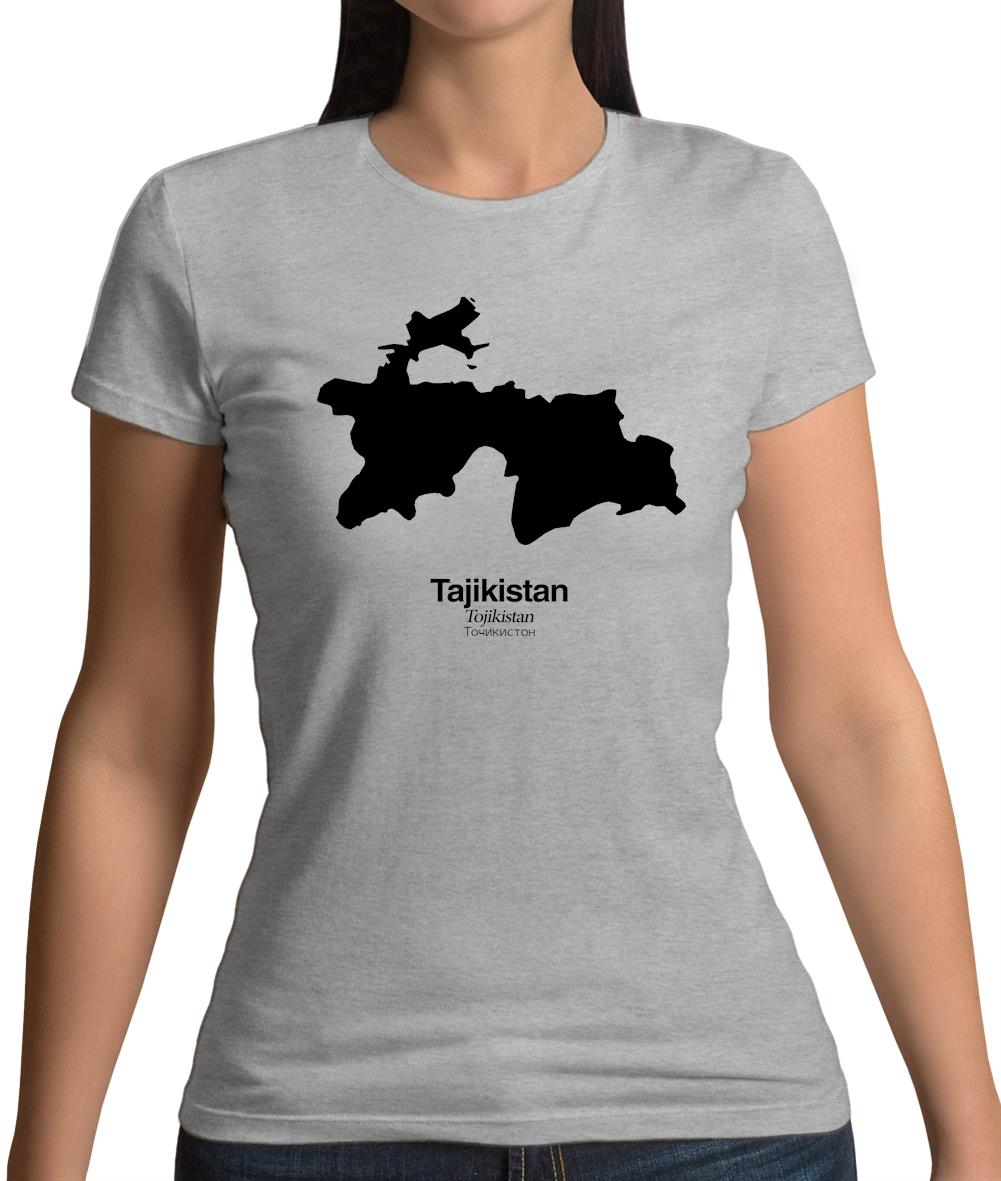 Tajikistan Silhouette Womens T-Shirt Tajikistan Silhouette Womens T-Shirt