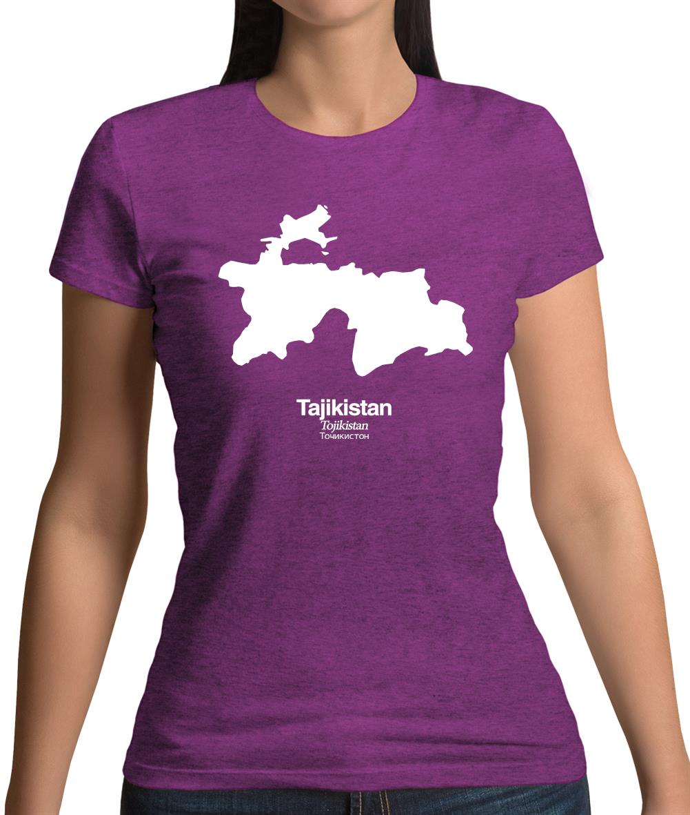 Tajikistan Silhouette Womens T-Shirt Tajikistan Silhouette Womens T-Shirt