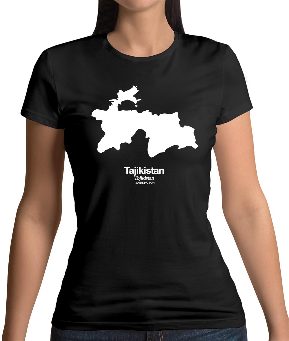 Tajikistan Silhouette Womens T-Shirt Tajikistan Silhouette Womens T-Shirt