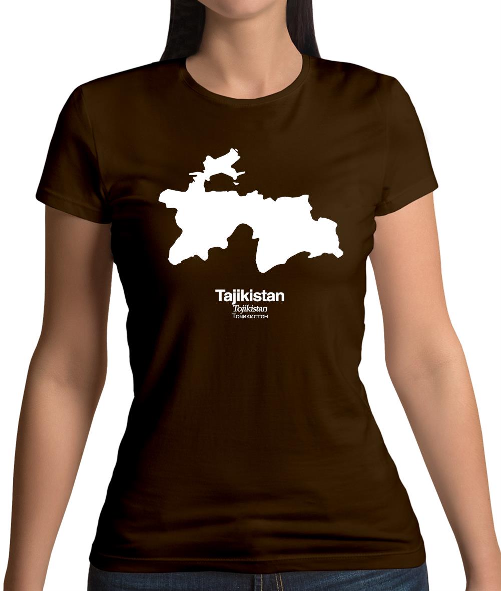 Tajikistan Silhouette Womens T-Shirt Tajikistan Silhouette Womens T-Shirt