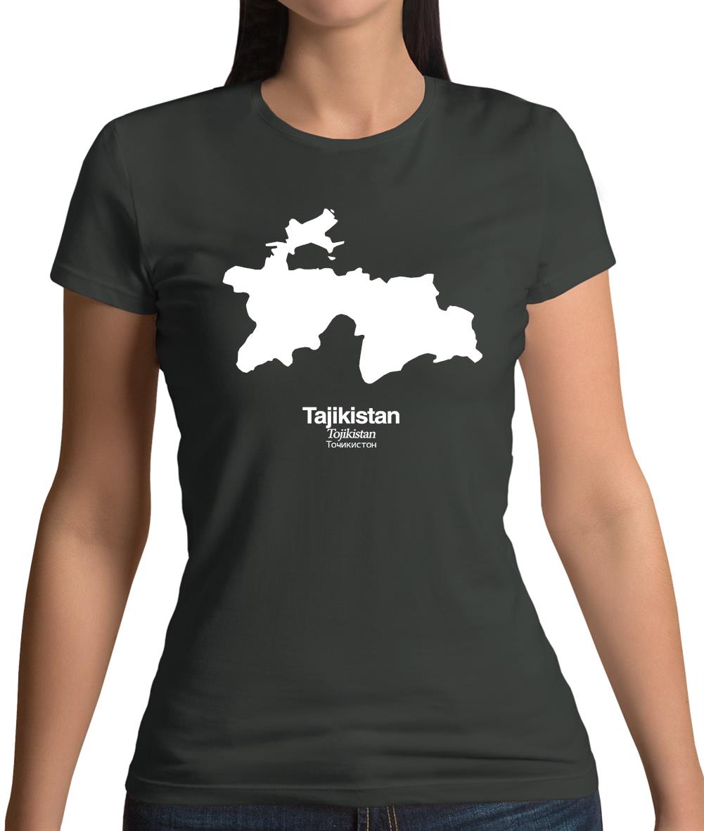 Tajikistan Silhouette Womens T-Shirt Tajikistan Silhouette Womens T-Shirt