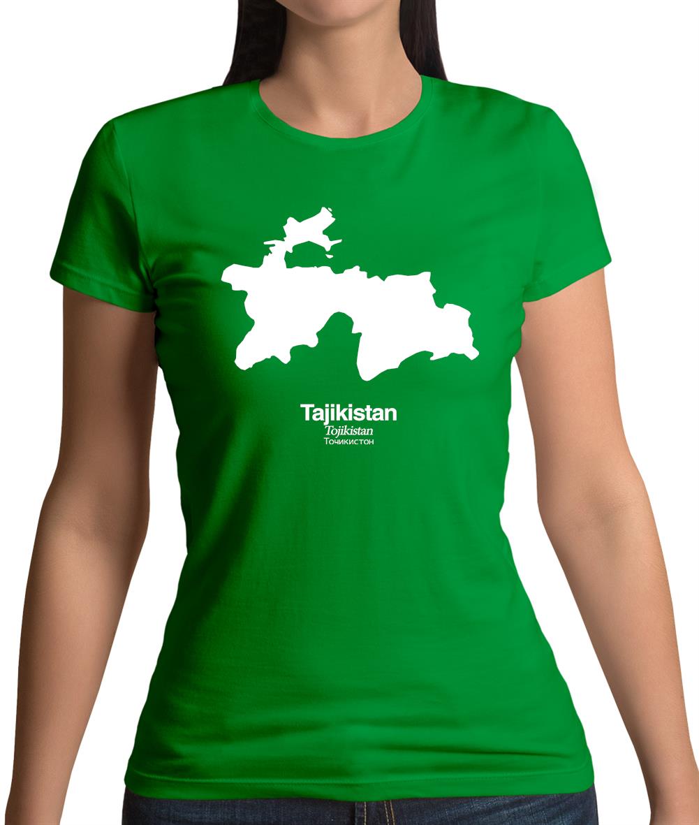 Tajikistan Silhouette Womens T-Shirt Tajikistan Silhouette Womens T-Shirt